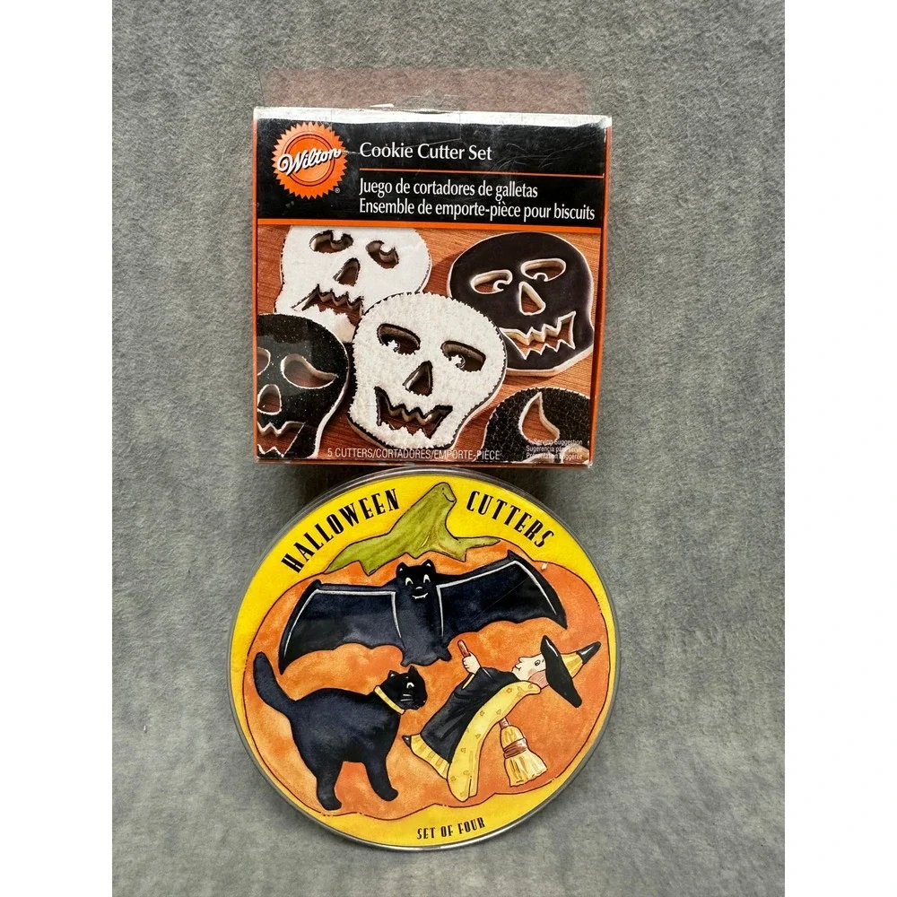 Halloween Cookie Cutter Bundle Wilton‎ Williams Sonoma Skulls Bat Cat Witch 9pc